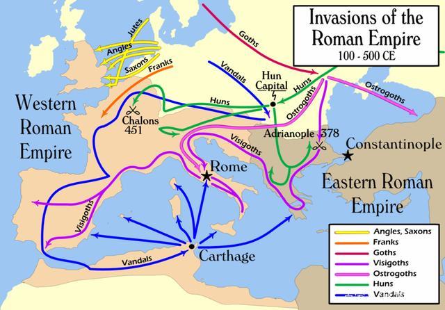 欧洲杯蛮族入侵过几次（蛮族入侵后的欧洲国家）
